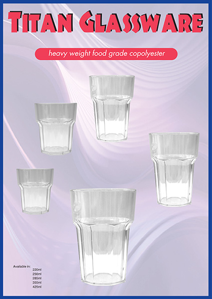 Titan Glassware available in numerous sizes